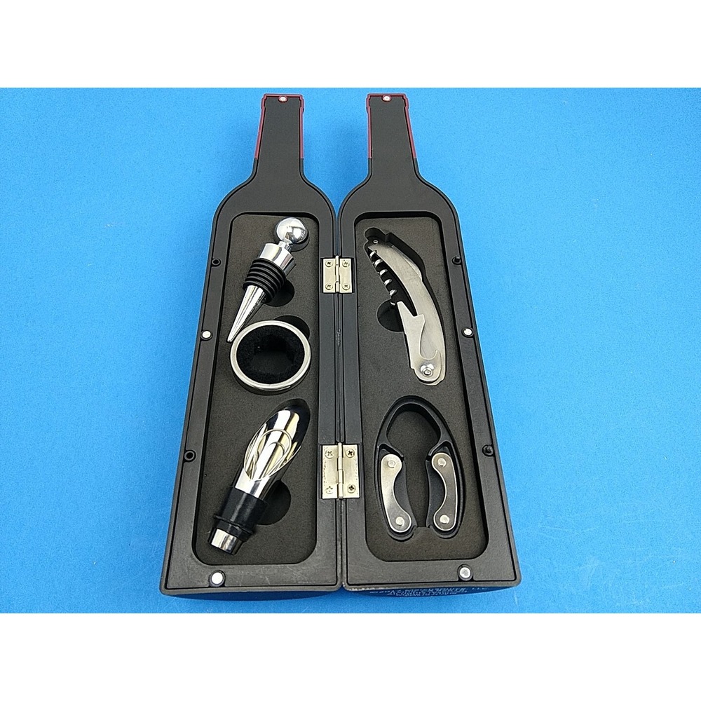 Opening Wine Bottle Shaped Wine Accessory Set Stopper Opener